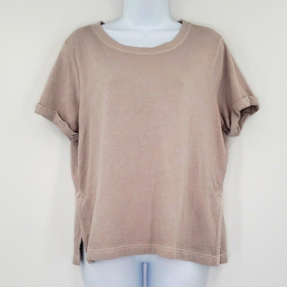 Athleta Oversized Boxy Weathered Cuffed Sleeve - Picture 1 of 8